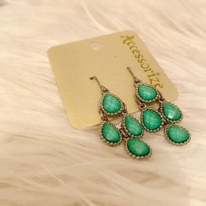 NEW Gorgeous teal earrings